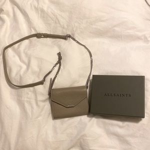 New With Box. All Saints wallet on a chain.